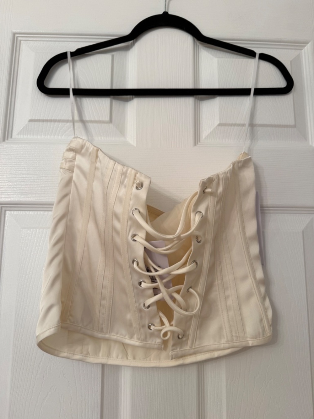 Princess Polly Cecilie Strapless Corset Top Cream - Picture 4 of 5